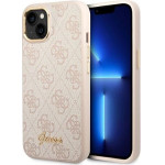 Guess Case For Iphone 13 / 14 / 15 GUHCP14SHG4SHp (4G Vintage Gold Logo) pink