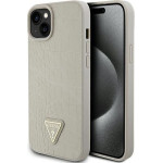 Guess Case For Iphone 13 / 14 / 15 GUHCP15SPcrthcd (Croco Triangle Metal Logo) gold