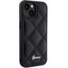 Guess Case For Iphone 13 / 14 / 15 GUHCP15SPsqsqsk (Quilted Metal Logo) black