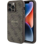 Guess Case For Iphone 14 Pro Compatible With Magsafe GUHMP14LG4GFrw (4G Ring Classic logo) brown