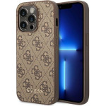 Guess Case For Iphone 14 Pro GUHCP14LG4GFbr (4G Gold Logo) brown