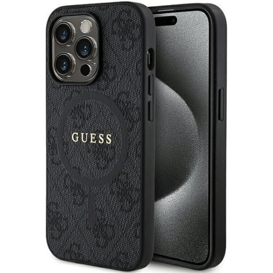 Guess Case For Iphone 14 Pro Max Compatible With Magsafe GUHMP14XG4GFrk (4G Ring Classic logo) black