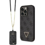 Guess Case For Iphone 14 Pro Max GUHCP14XP4TDscpk (Metal Logo Starss Crossbody) black