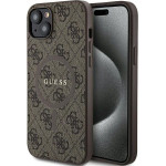 Guess Case For Iphone 15 Compatible With Magsafe GUHMP15SG4GFrw (4G Ring Classic logo) brown
