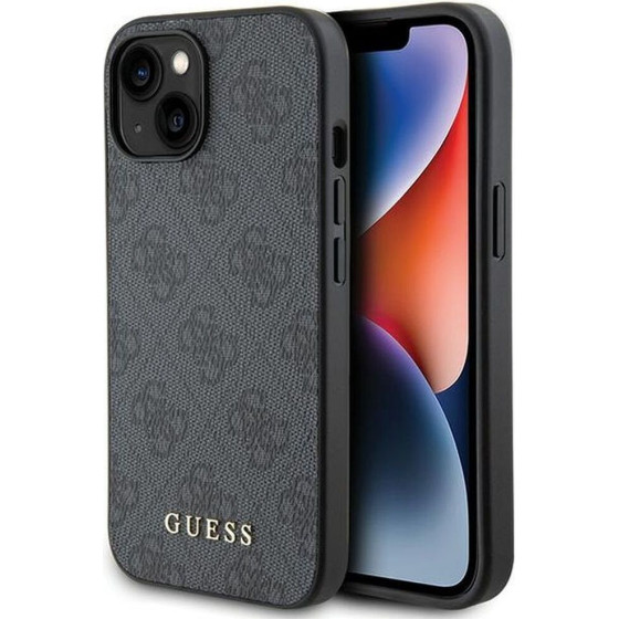 Guess Case For Iphone 15 GUHCP15SG4GFgr (4G Metal Logo) grey