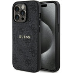 Guess Case For Iphone 15 Pro Compatible With Magsafe GUHMP15LG4GFrk (4G Ring Classic logo) black