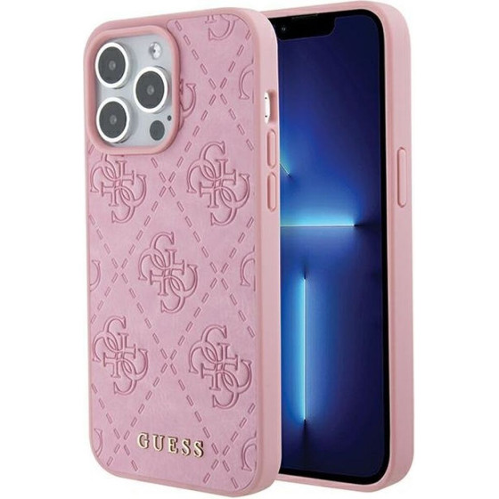 Guess Case For Iphone 15 Pro GUHCP15LP4EPmp (Quilted 4G Classic) pink