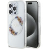 Guess Case For Iphone 15 Pro Max Compatible With Magsafe GUHMP15XHfwfct (Flowers Wreath) transparent