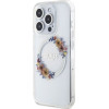 Guess Case For Iphone 15 Pro Max Compatible With Magsafe GUHMP15XHfwfct (Flowers Wreath) transparent