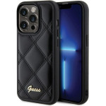 Guess Case For Iphone 15 Pro Max GUHCP15XPsqsqsk (Quilted Metal Logo) black