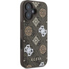Guess Case For Iphone 16 Compatible With Magsafe GUHMP16SP4PWpw (Pu Peony On 4G Background) brown