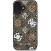 Guess Case For Iphone 16 Compatible With Magsafe GUHMP16SP4PWpw (Pu Peony On 4G Background) brown