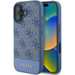 Guess Case For Iphone 16 GUHCP16SG4GLbl (4G Pu Bottom Stripe) blue