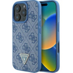 Guess Case For Iphone 16 GUHCP16SP4TDpb (Pu Leather 4G Triangle Strass) blue