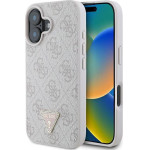 Guess Case For Iphone 16 Plus GUHCP16MP4TDpp (Pu Leather 4G Triangle Strass) pink