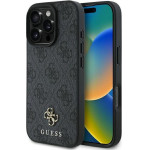 Guess Case For Iphone 16 Pro Comaptible With Magsafe GUHMP16LP4SM4MK (Pu 4G Small And Classic) black