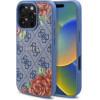 Guess Case For Iphone 16 Pro Compatible With Magsafe GUHMP16LP4ROpemcb (4G Flowers Print) blue