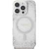 Guess Case For Iphone 16 Pro Compatible With Magsafe GUHMP16LRgrges (Resin Gradient Glitter) silver