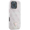 Guess Case For Iphone 16 Pro GUHCP16LP4TDpp (Pu Leather 4G Triangle Strass) pink