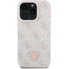Guess Case For Iphone 16 Pro GUHCP16LP4TDpp (Pu Leather 4G Triangle Strass) pink