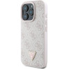 Guess Case For Iphone 16 Pro GUHCP16LP4TDpp (Pu Leather 4G Triangle Strass) pink