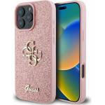 Guess Case For Iphone 16 Pro Max GUHCP16XHG4SGp (Fixed Glitter Big 4G) pink