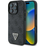 Guess Case For Iphone 16 Pro Max GUHCP16XP4TDpk (Pu Leather 4G Triangle Strass) black