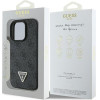 Guess Case For Iphone 16 Pro Max GUHCP16XP4TDpk (Pu Leather 4G Triangle Strass) black