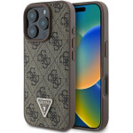 Guess Case For Iphone 16 Pro Max GUHCP16XP4TDpw (Pu Leather 4G Triangle Strass) brown