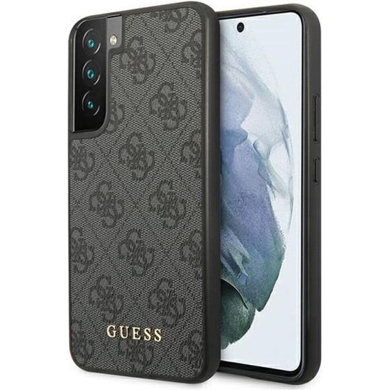 Guess Case For Samsung S22 GUHCS22SG4GFgr (4G Metal Gold Logo) grey