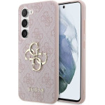 Guess Case For Samsung S24 GUHCS24S4GMgpi (Leather 4G Metal Logo) pink