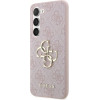 Guess Case For Samsung S24 GUHCS24S4GMgpi (Leather 4G Metal Logo) pink