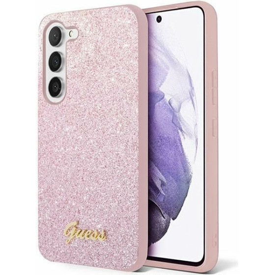 Guess Case For Samsung S24 GUHCS24SHggshp (Glitter Script) pink