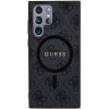 Guess Case For Samsung S24 Ultra Compatible With Magsafe GUHMS24LG4GFrk (4G Ring Classic logo) black