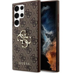 Guess Case For Samsung S24 Ultra GUHCS24L4GMgbr (Leather 4G Metal Logo) brown