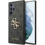 Guess Case For Samsung S24 Ultra GUHCS24L4GMggr (Leather 4G Metal Logo) black