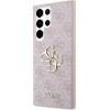 Guess Case For Samsung S24 Ultra GUHCS24L4GMgpi (Leather 4G Metal Logo) pink