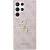 Guess Case For Samsung S24 Ultra GUHCS24L4GMgpi (Leather 4G Metal Logo) pink