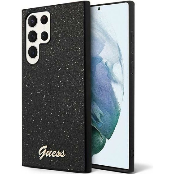 Guess Case For Samsung S24 Ultra GUHCS24LHggshk (Glitter Script) black