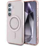 Guess Case For Samsung S25 GUHMS25SPftdtep (Magnetic Iml Rhinestones) pink