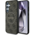 Guess Case For Samsung S25 Plus GUHMS25MG4GFrw (Magnetic Pu 4G Ring Classic Logo) brown