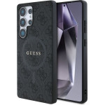 Guess Case For Samsung S25 Ultra GUHMS25LG4GFrk (Magnetic Pu 4G Ring Classic Logo) black