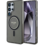 Guess Case For Samsung S25 Ultra GUHMS25LHfgerek (Magnetic Iml Glitter Circle) black