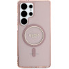 Guess Case For Samsung S25 Ultra GUHMS25LHfgerep (Magnetic Iml Glitter Circle) pink
