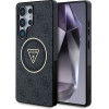 Guess Case For Samsung S25 Ultra GUHMS25LHG4PRtgk (Magnetic Iml Metal Glitter 4G Circle Triangle) black