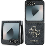 Guess Case For Samsung Z Flip 6 GUHCZF64GMggr (Pu 4G Leather Metal Logo) black