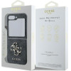 Guess Case For Samsung Z Flip 6 GUHCZF64GMggr (Pu 4G Leather Metal Logo) black