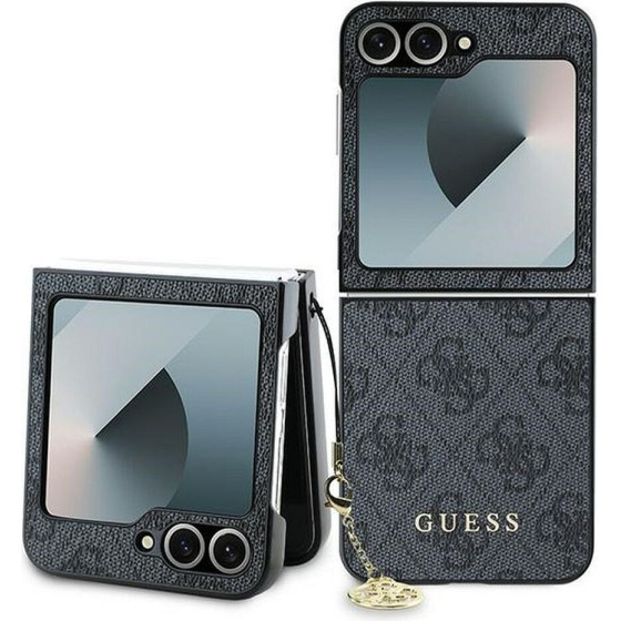 Guess Case For Samsung Z Flip 6 GUHCZF6GF4GGr (Hc Pu 4G Charm) black