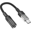 Hoco Adapter Aux Type C To Jack 3,5 Mm LS37 0,15 m Transparent black