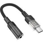 Hoco Adapter Aux Type C To Jack 3,5 Mm LS37 0,15 m Transparent black